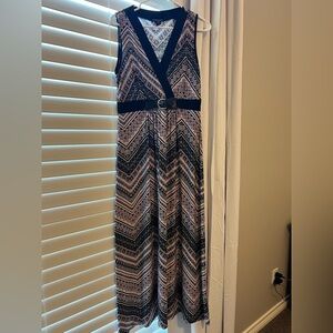Susan Lawrence Geometric Pattern Dress